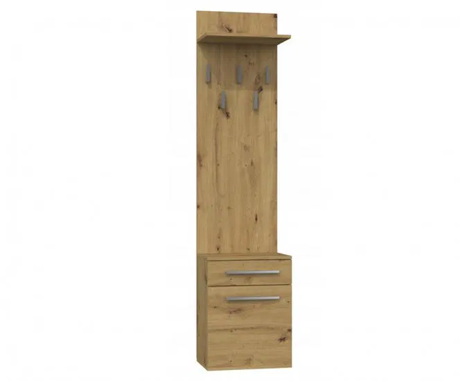 Predsieňový vešiak so skrinkou DUO dub artisan