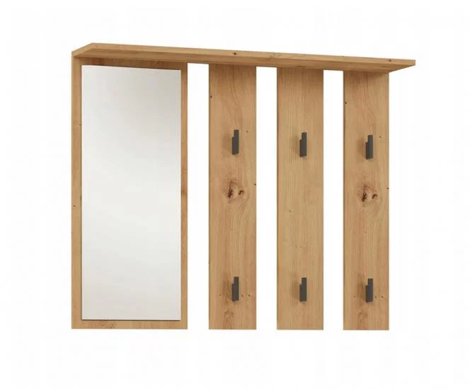 Nástenný vešiak so zrkadlom PARMA dub artisan