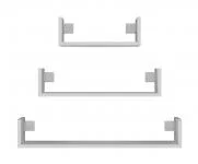 Sada 3 nástenných políc MOBI biela