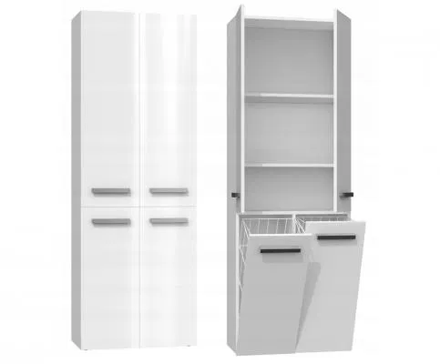 Kúpeľňová skrinka NEL 2K DD BIELA LESK