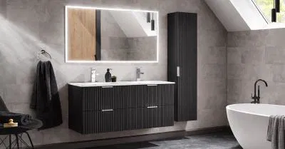 Luxusná kúpeľňová zostava ADEL BLACK EXCLUSIVE 120cm