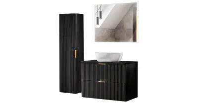 Kúpeľňová zostava ADEL BLACK ERIS 80cm