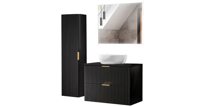 Kúpeľňová zostava ADEL BLACK ERIS 80cm