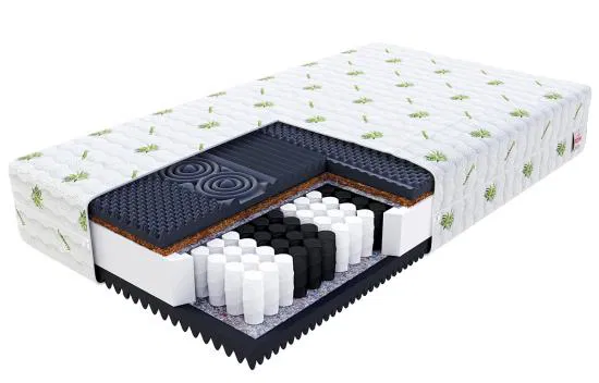 Taštičkový matrac MORK Aloe Vera 200x200 cm 23 cm