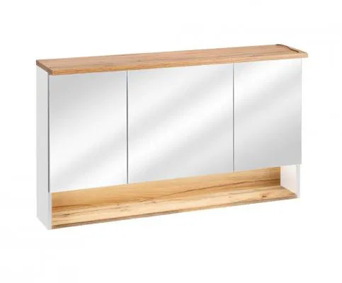 Zrkadlová kúpeľňová skrinka BAHAMA WHITE 120 cm
