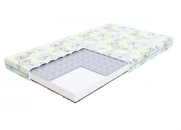 Detský penový matrac MIKI DINO 90x190 cm s pohánkou a kokosom 11 cm