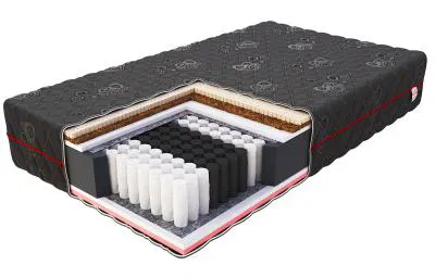 Taštičkový matrac BLACK MAX JACQUARD 90x200 cm s kokosom a latexom 26cm