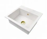 Granitový drez DON BIELA ??+ zlatý sifón 44,2 x 41,5 x 17,1cm
