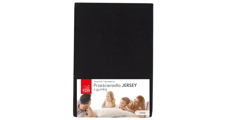 Plachta JERSEY s gumou 200x200 cm ČIERNA