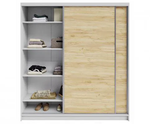 Šatníková skriňa DENVE 200x218x60,3 cm dub craft/biela