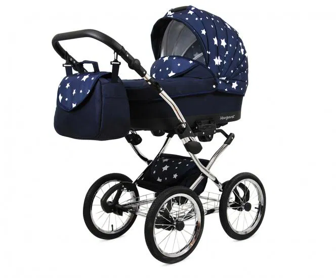 Kočík 4v1 Margaret Exclusive Navy Blue Star
