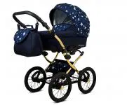 Kočík 4v1 Margaret GOLD Navy Blue Star