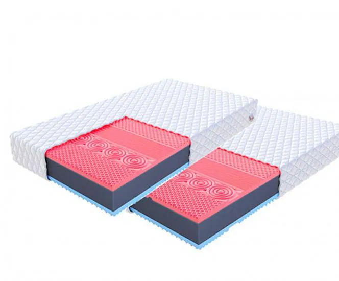Penový matrac VITERBO JERSEY 1+1 80x200 cm s VISCO pamäťovou penou 13cm
