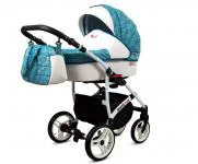 Kočík 2v1 BabyLux White Lux Malachit