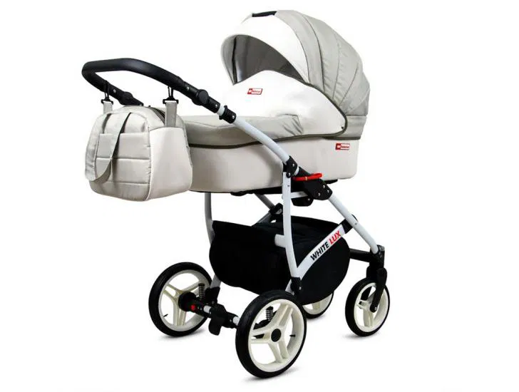 Kočík 2v1 BabyLux White Lux Latte