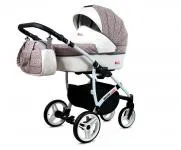 Kočík 2v1 BabyLux White Lux Coral Art