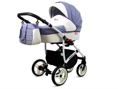Kočík 3v1 BabyLux White Lux Levander