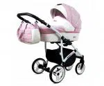 Kočík 4v1 BabyLux White Lux Sweet Pink