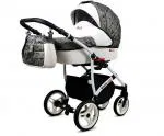 Kočík 4v1 BabyLux White Lux Grey Marble