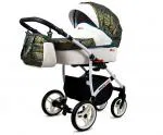 Kočík 4v1 BabyLux White Lux Gold Marble