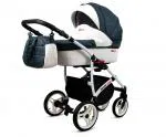 Kočík 4v1 BabyLux White Lux Dark Grey