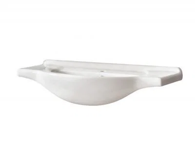 Zápustné keramické umývadlo 85 cm, biela-lesklá