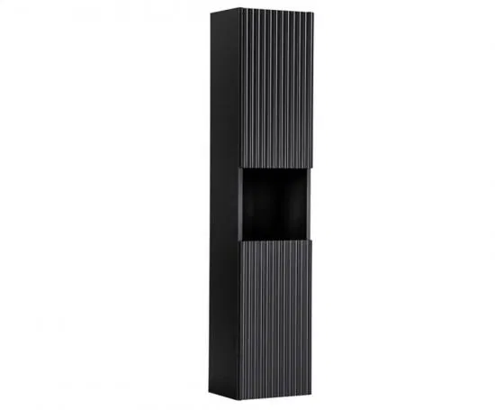 Kúpeľňová vysoká skrinka NOVA BLACK 140 cm