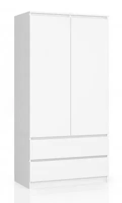 Šatníková skriňa s otočnými dverami 90cm biela