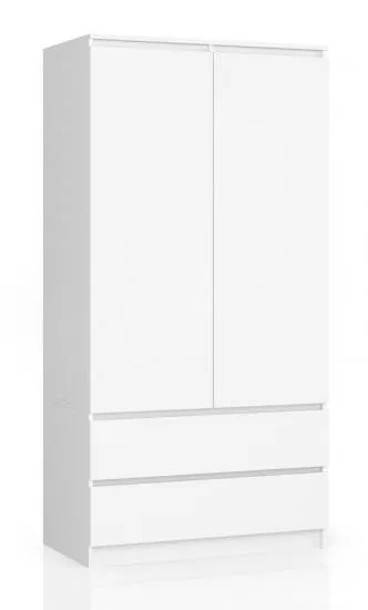 Šatníková skriňa s otočnými dverami 90cm biela