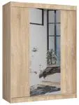 Šatníková skriňa s posuvnými dverami a zrkadlom 150cm dub sonoma