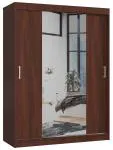 Šatníková skriňa s posuvnými dverami a zrkadlom 150cm wenge