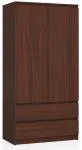 Šatníková skriňa s otočnými dverami 90 cm wenge