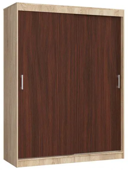 Šatníková skriňa s posuvnými dverami 150 cm MONO dub sonoma / wenge