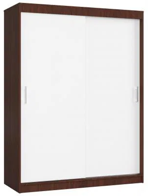 Šatníková skriňa s posuvnými dverami 150 cm MONO wenge / biela