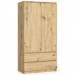 Šatníková skriňa s otočnými dverami 90cm dub artisan