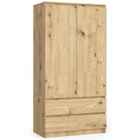 Šatníková skriňa s otočnými dverami 90cm dub artisan