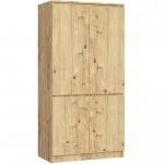 Šatníková skriňa s otočnými dverami 90cm dub artisan