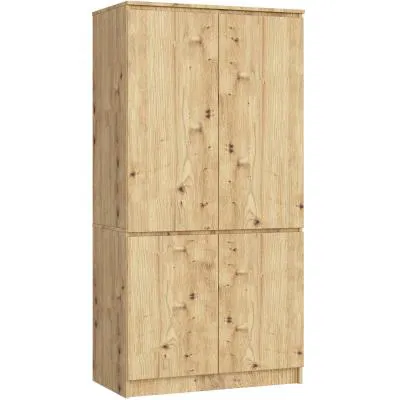 Šatníková skriňa s otočnými dverami 90cm dub artisan