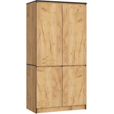 Šatníková skriňa s otočnými dverami 90cm 4D dub craft