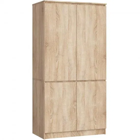 Šatníková skriňa s otočnými dverami 90cm 4D dub sonoma