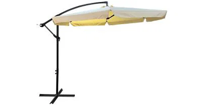 Vodeodolný záhradný a terasový slnečník CYNIA, béžový, 300x300x245 cm, 11,7 kg