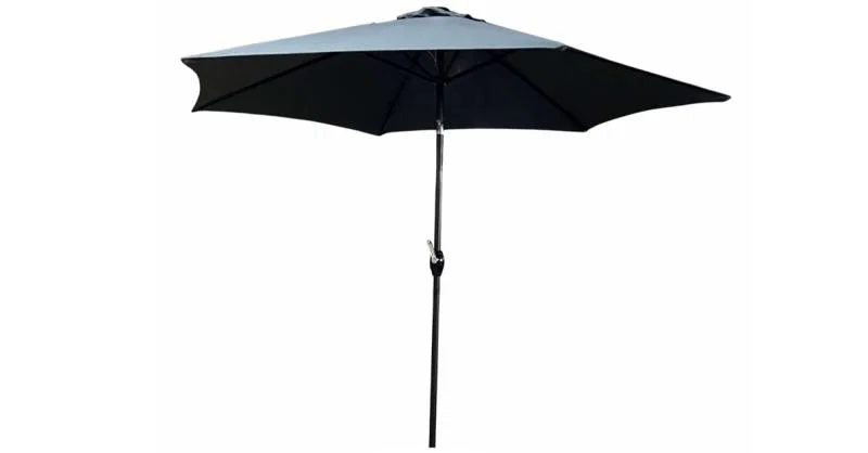 Záhradný slnečník ORIENT s nastaviteľným sklonom, tmavo šedý, 270x27cm, 4,5 kg