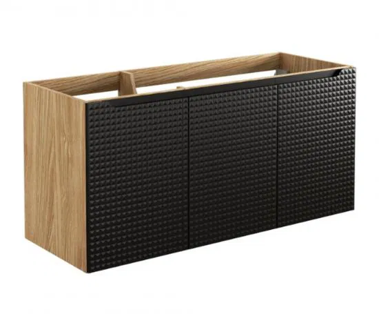 Kúpeľňová skrinka pod umývadlo LUXOR BLACK 120 cm