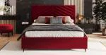 Čalúnená posteľ ELEGANTE 160x200 Vínová Paris s úložným priestorom kovový rošt