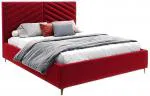 Čalúnená posteľ ELEGANTE 160x200 Vínová Paris s úložným priestorom kovový rošt