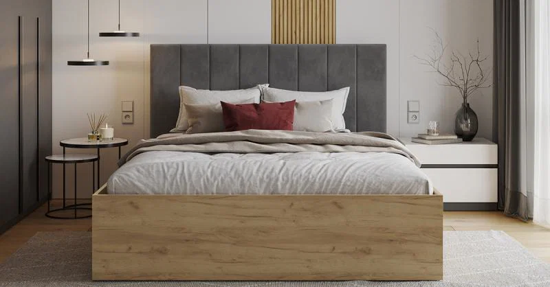 Čalúnená posteľ GRENADA 120x200 cm so zdvižným roštom grafit