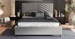 Čalúnená posteľ ELEGANTE 140x200 Steel Paris s úložným priestorom kovový rošt