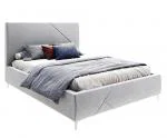 Čalúnená posteľ NAVARO 120x200 Siva Paris s úložným priestorom kovový rošt