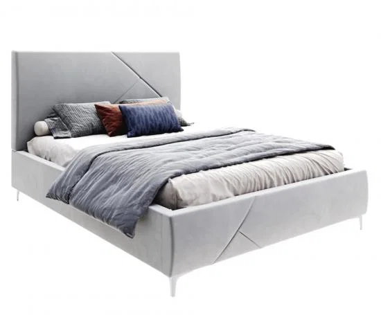 Čalúnená posteľ NAVARO 120x200 Siva Paris s úložným priestorom kovový rošt