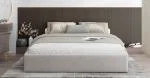 Čalúnená posteľ ORLANDO 180x200 Krémová Trinity s úložným priestorom kovový rošt